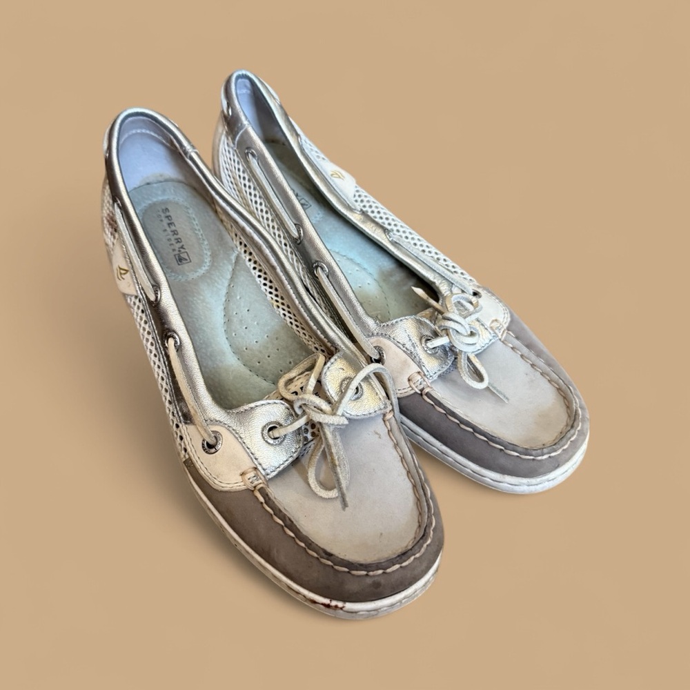 Sperry Women's Gray and Cream Loafers